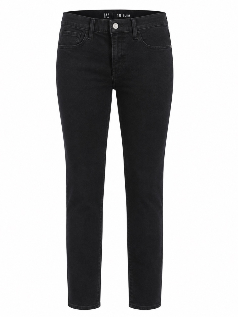 Gap Kids Black Denim Slim Fit Jeans Size 16